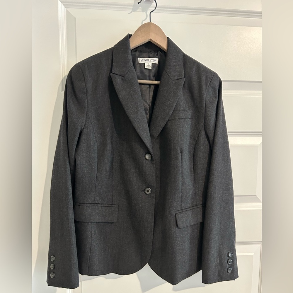 Pendleton Wool Blazer Gray Size 14 - image 1